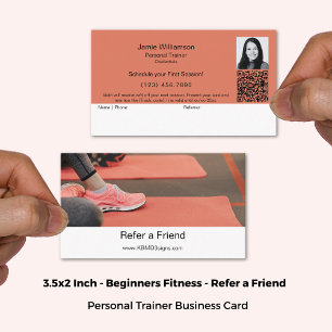 Refer a Friend Fitness Beginner Personal Trainer Referral Card