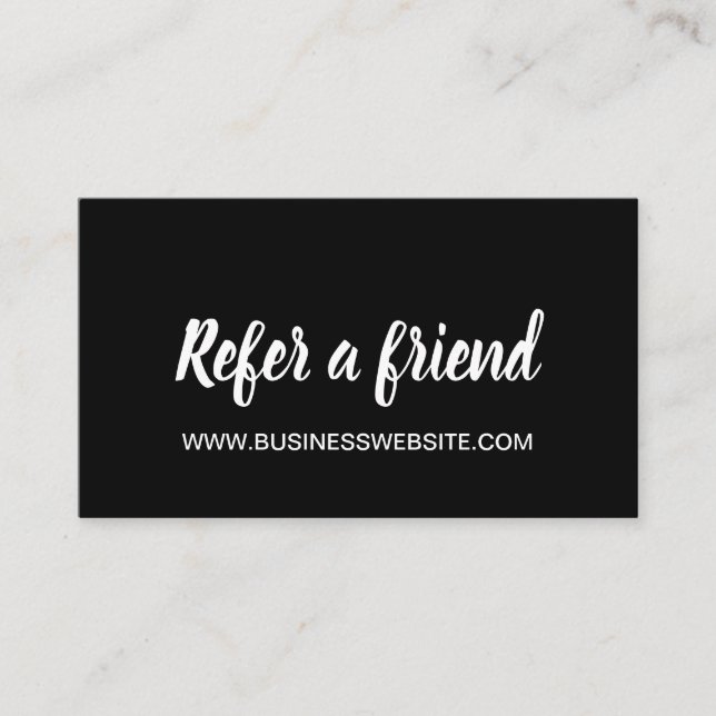Refer a friend minimalist trendy referral card (Front)
