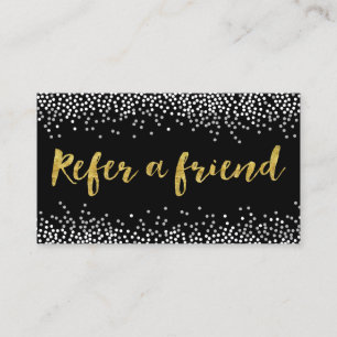 Refer a Friend Modern Confetti Dots Referral Card