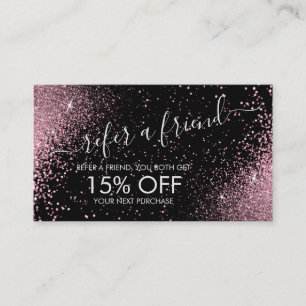 Refer a Friend - Pink Glitter  - Silver Referral 