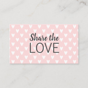 Refer a friend trendy modern pink business card