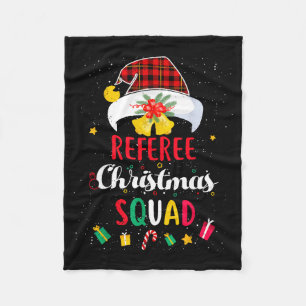 Referee Christmas Squad Santa Hat Umre Match  Fleece Blanket