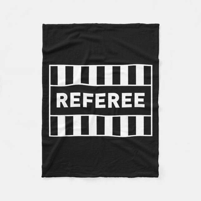 Referee Costume Referee Jersey Referee Shirt Fleece Blanket (Front)