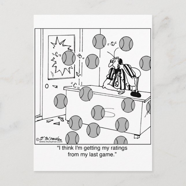 Referee Gets His Ratings Postcard (Front)
