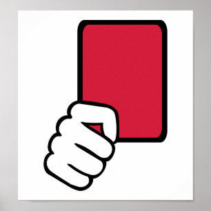 Referee red card poster