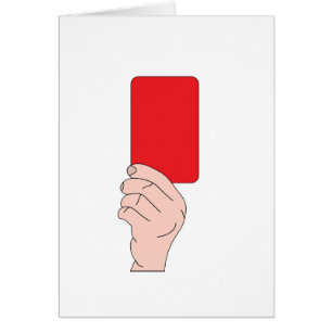 Referee Showing A Red Card Greeting Cards