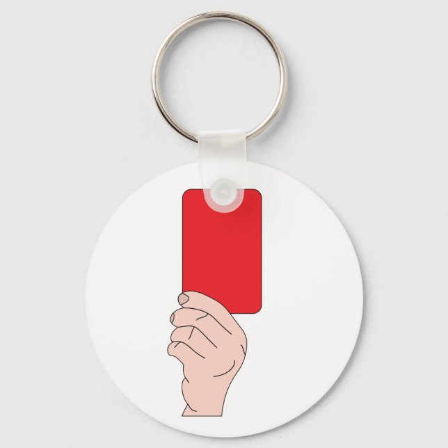 Referee Showing A Red Card Keychain (Front)