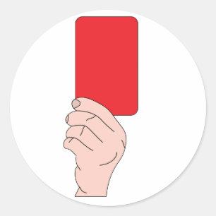 Referee Showing A Red Card Stickers