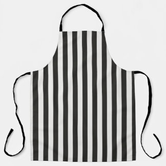 Referee Striped Classic Black & White Vertical Apron