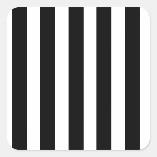 Referee Stripes Square Sticker (Front)