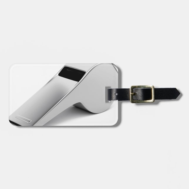 Referee whistle luggage tag (Front Horizontal)