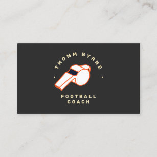   Referee Whistle Sports Team Business Card