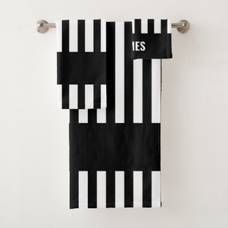 Referee Zebra Stripe Towel Personalised Set