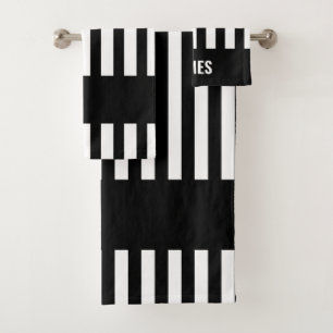 Referee Zebra Stripe Towel Personalized Set