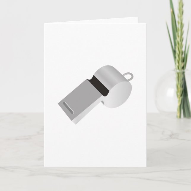 Referees Whistle Greeting Cards (Front)