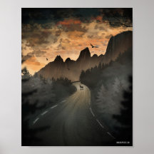 Reference Painting of Artic-North pole Faux Canvas