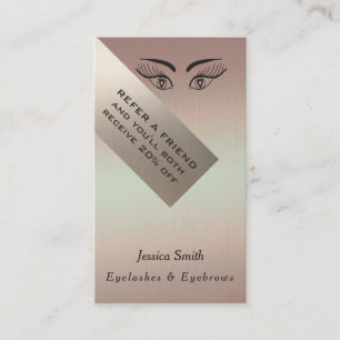 Referral card chic metal look eyelashes & eyebrows