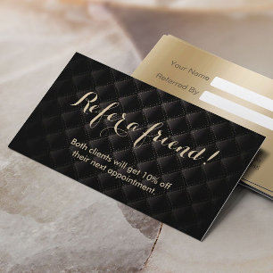 Referral Card   Luxury Black & Gold