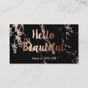 Referral Card   Makeup Artist Rose Gold Marble