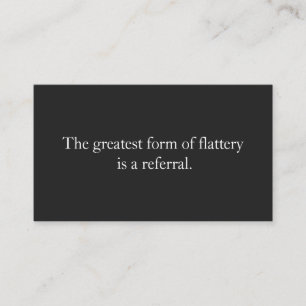 Referral Card Professional Entrepreneur Black