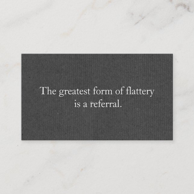 Referral Card Professional Entrepreneur Grey (Front)