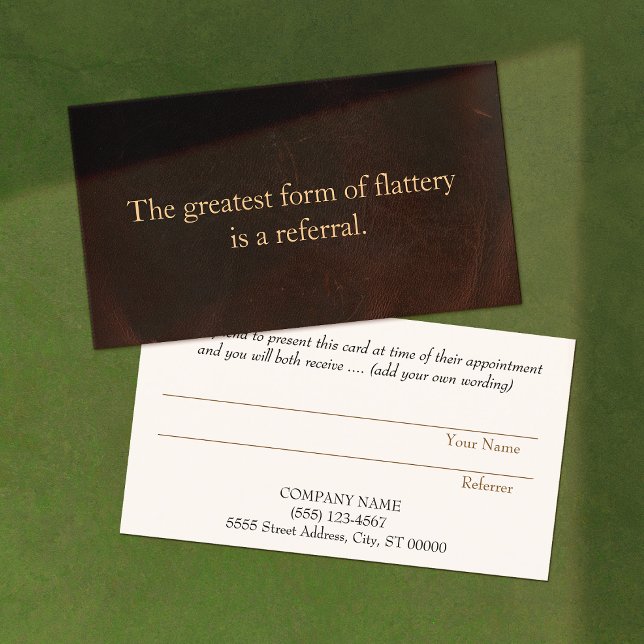 Referral Card Professional Entrepreneur Leather (Creator Uploaded)