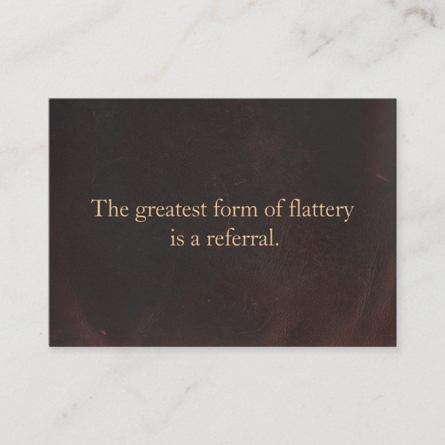 Referral Card Professional Entrepreneur Leather (Front)