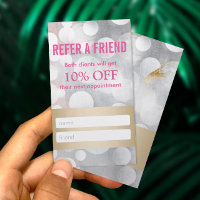Referral Card | Silver & Gold Eyelash Extensions