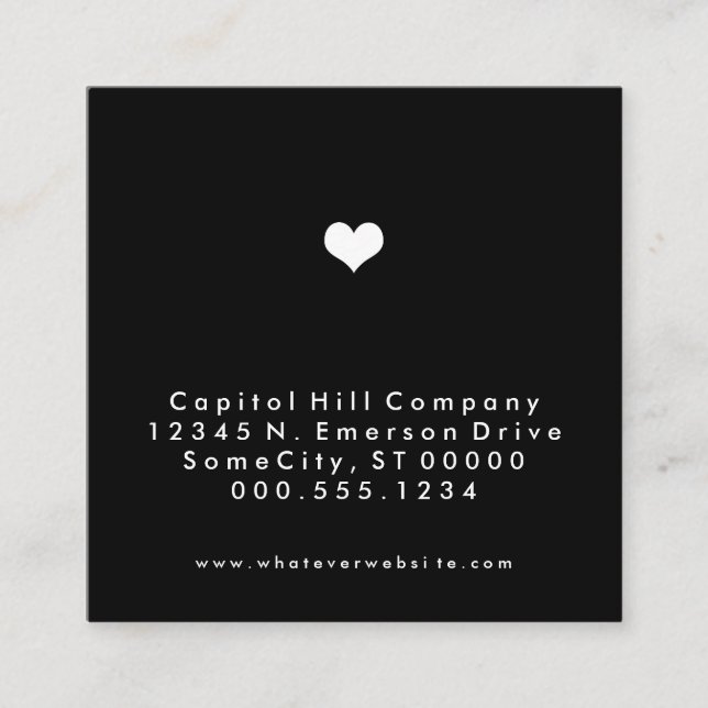 referral heart square card (Front)