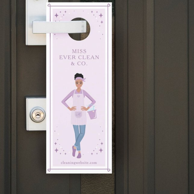 Referral Maid & House Cleaning Woman Door Hanger (Creator Uploaded)