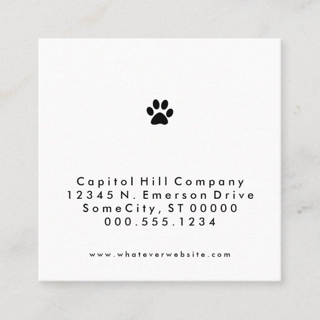 referral pet paw square card (Front)