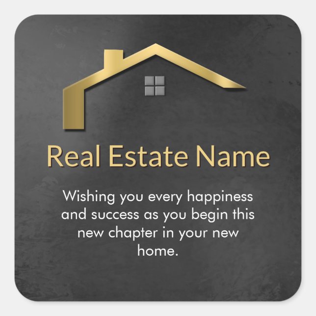 Referral Real Estate Thank You business Square Squ Square Sticker (Front)