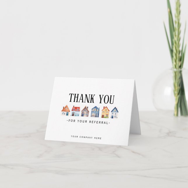 Referral Real Estate Thank You Card (Front)