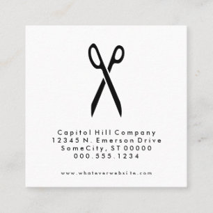 referral salon scissors square card