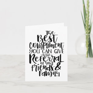 Referral Thank You Card, Chiropractic Card, Card