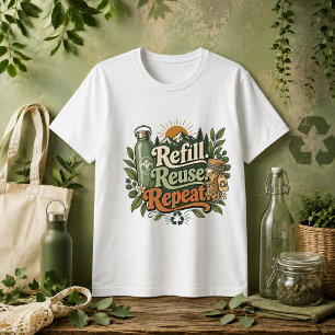 Refill Reuse Repeat nature quote T-Shirt