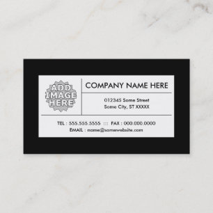 refined black and white business card