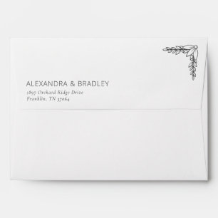 Refined Black Calligraphy With Floral Envelope