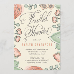 Refined Bloom Bridal Shower Invitation