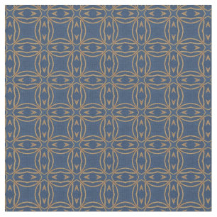 Refined Blue and Gold Designer Fabric