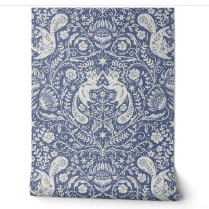 Refined Bohemian Cats - Blue Nova Dark Wallpaper