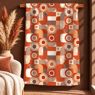 Refined Boho Rainbows Ivory Beige Rust Blanket Gif