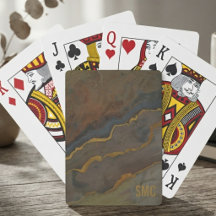 Refined Bronze Slate Fluid Monogram Game