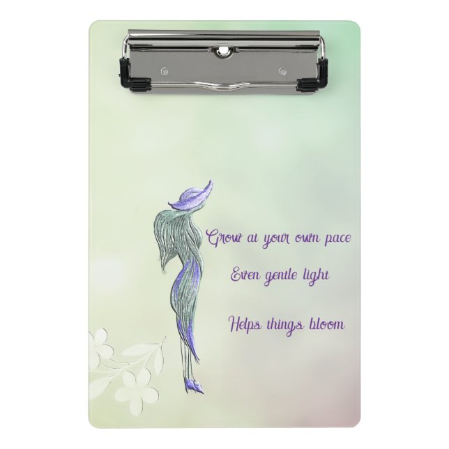 Refined calm spiral notebook  mini clipboard (Front)