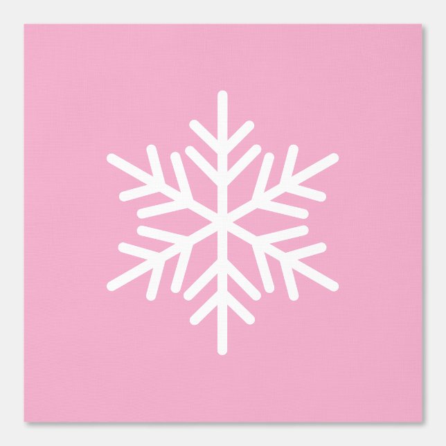 Refined Chic Festive White Snowflake On Light Pink Wallpaper (Front)