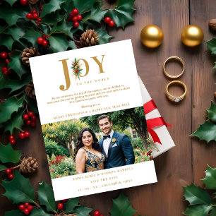 Refined & Chic Poinsettias Garland Wedding Photo Save The Date