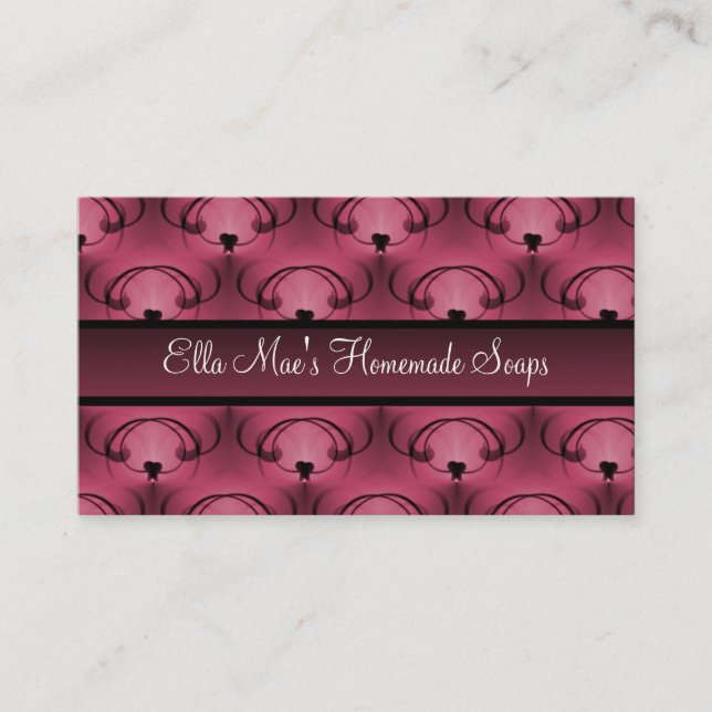 Refined Elegance Business Card, Burgundy Wine Business Card (Front)