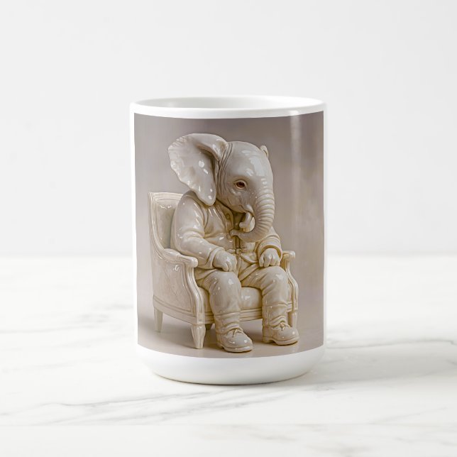 Refined Elephant Statue Coffee Mug (Center)