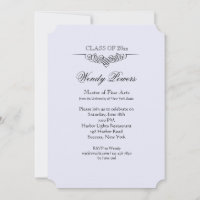 Refined Flourish Graduation Invitation