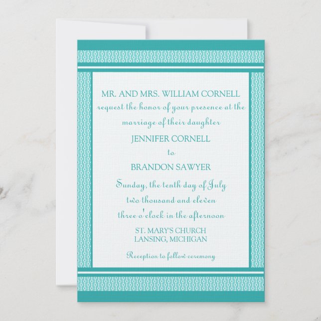 Refined Glam Wedding Invitation (Front)